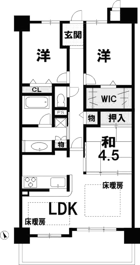 LDK15帖+和室4.5帖